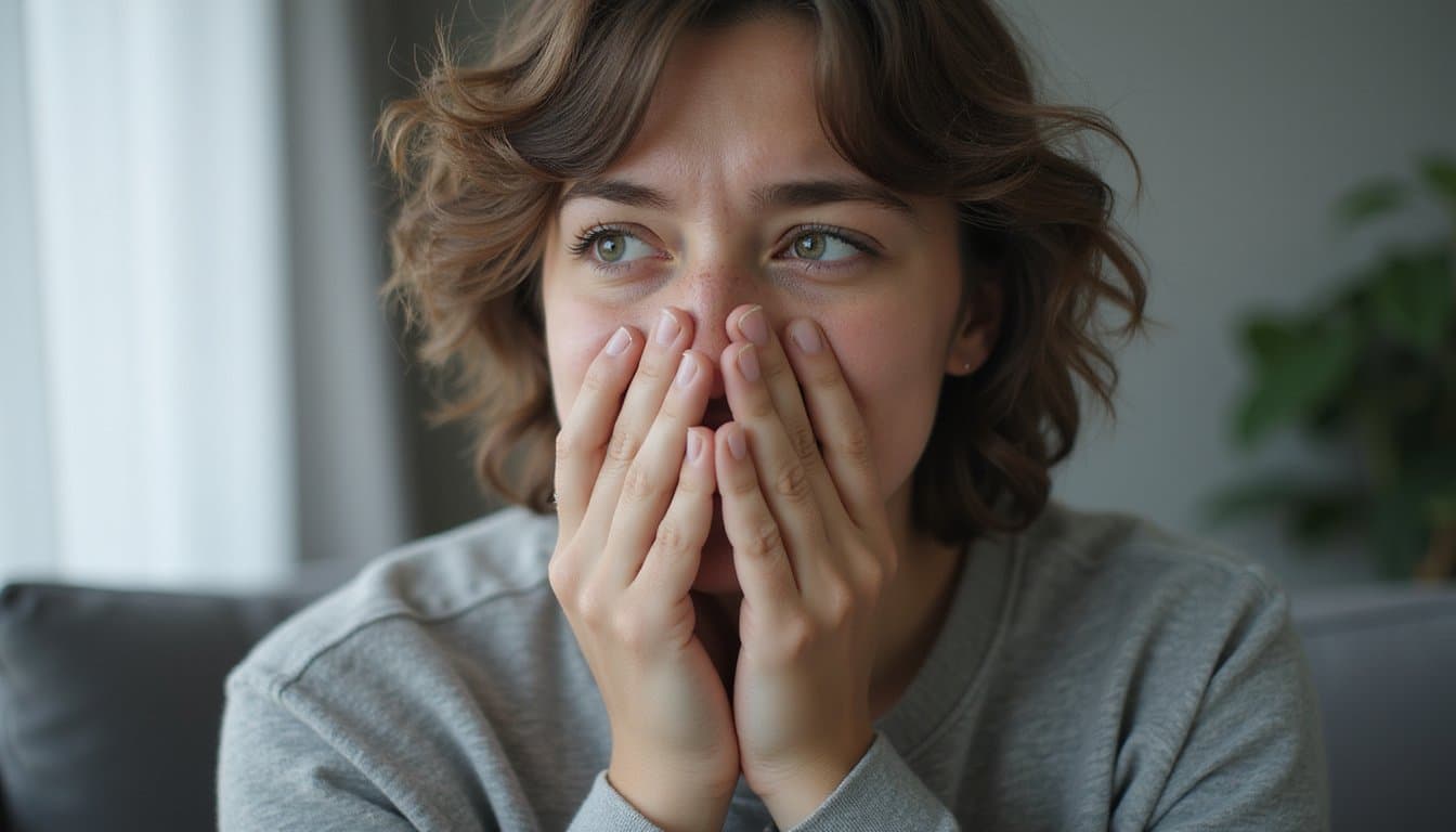 nasal tissue damage causing mucus buildup