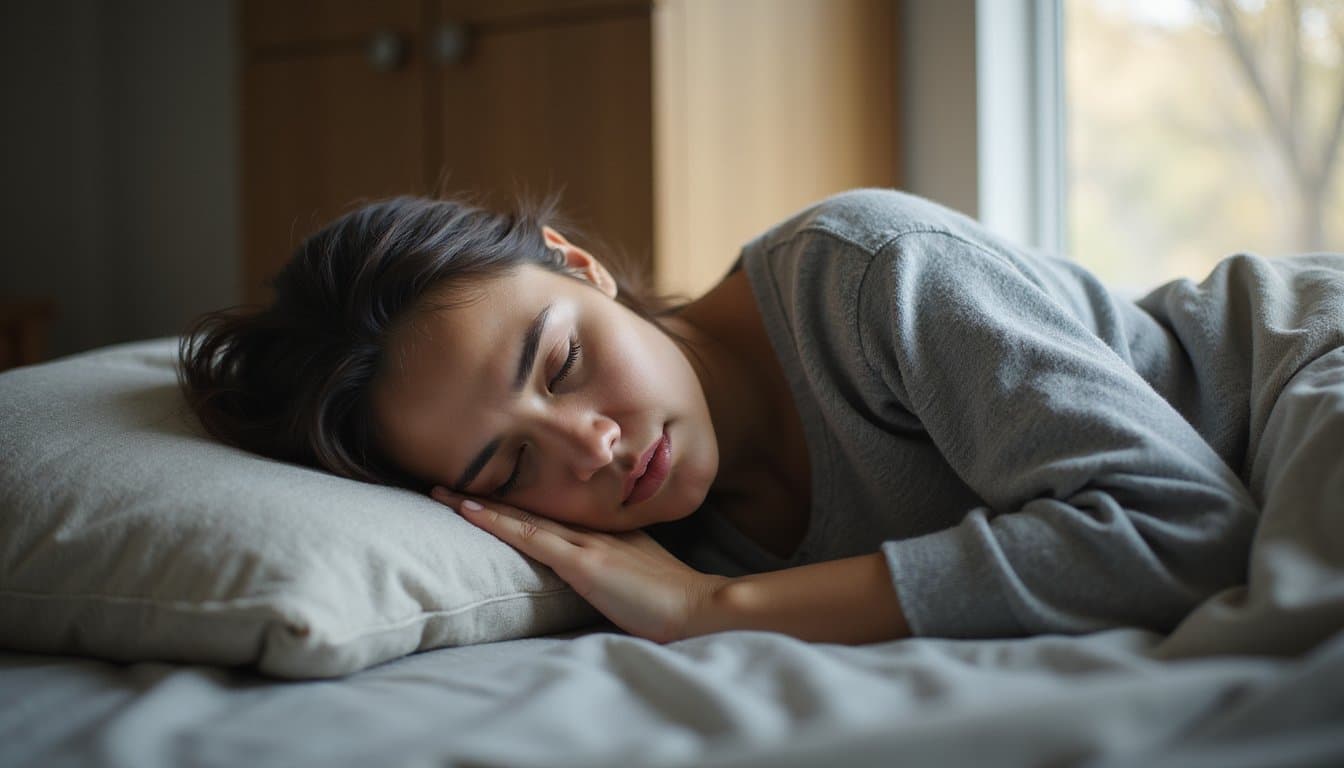 Adult resting in a calming detox recovery room with a warm and cozy feel